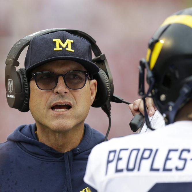 Michigan head coach Jim Harbaugh